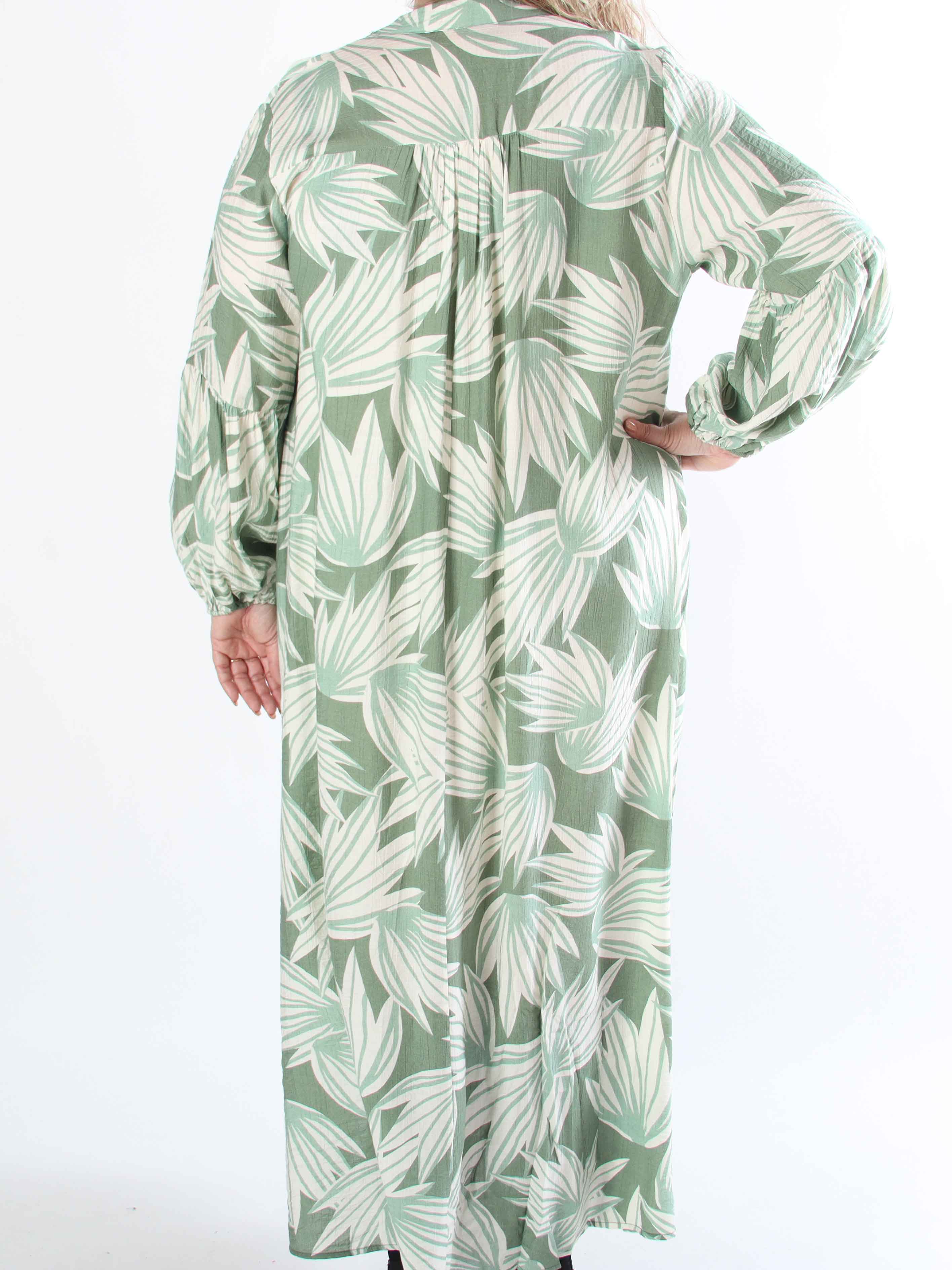 Emma - Söt lång boho viskos klänning i plus size